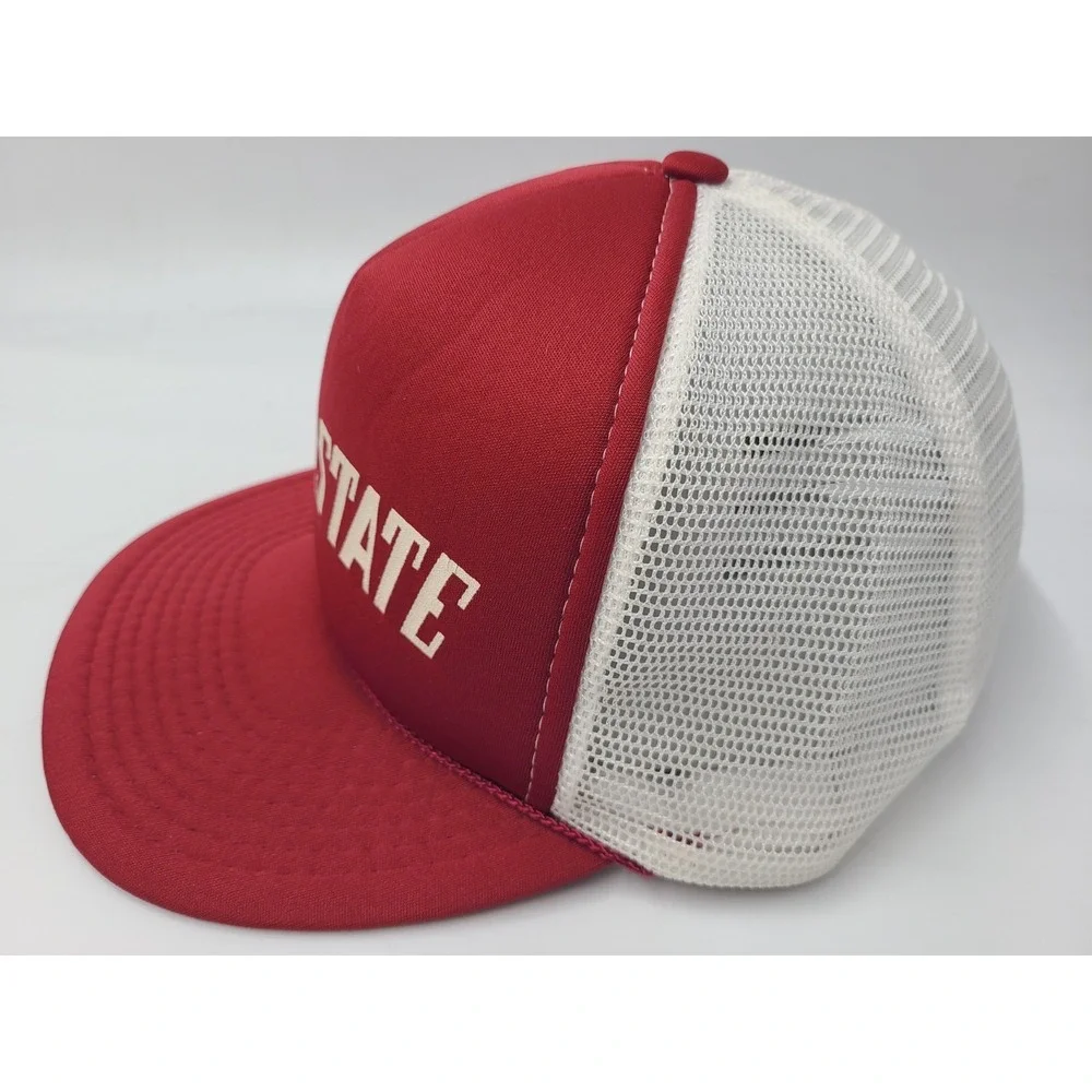 Vintage Ohio State University Buckeyes Mesh‎ Trucker Snapback Hat Cap NCAA Red